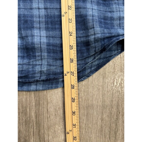 J. Crew Button Up Shirt Mens Large Blue Plaid Baird McNutt Irish Linen Classic - Picture 8 of 8